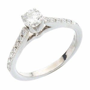 Diamond .52 CTW Brilliant Solitaire Set in 14K White Gold Size 5.25